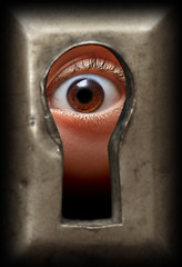 Image showing eye in keyhole