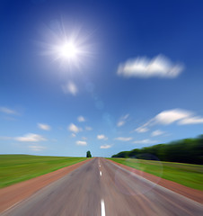 Image showing high speed road to sun