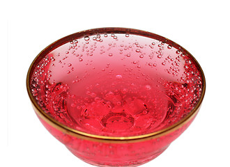 Image showing glass with red aerated water