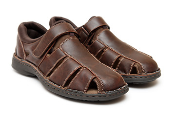 Image showing brown summer shoes