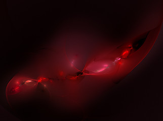 Image showing red luminescence on black