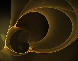 Image showing abstract black and yellow fractal image