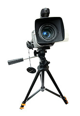 Image showing video camera on tripod