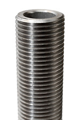 Image showing big threaded bolt close-up