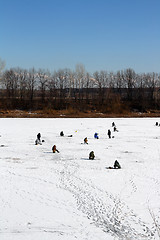 Image showing ice winter fishing