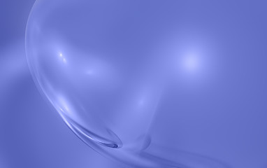 Image showing abstract blue fractal image with bubble