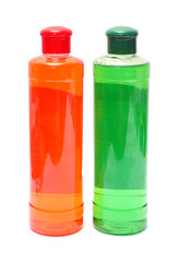 Image showing two bottles with shampoo