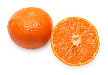 Image showing mandarin fruit - hole and section