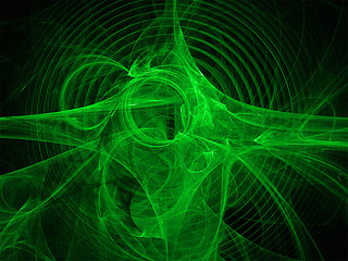 Image showing green fractal image