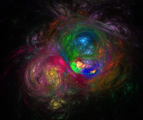 Image showing abstract scribble multicolor fractal