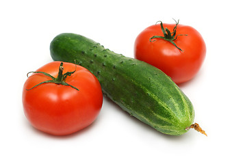 Image showing percent symbol of tomatoes and cucumber