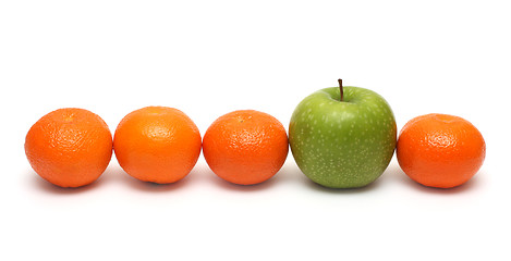 Image showing different concepts with mandarins and apple