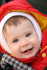 Image showing smiling baby close-up portrait