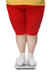 Image showing women legs with overweight
