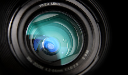 Image showing video camera lens close-up