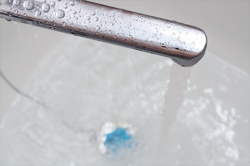 Image showing tap with strong stream of water