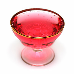 Image showing glass with red aerated water