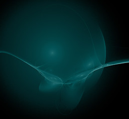 Image showing blue fractal image on aliens theme