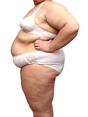 Image showing overweight woman body in underwear