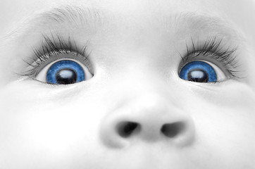 Image showing baby blue eyes