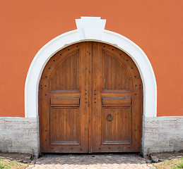 Image showing old wooden gate