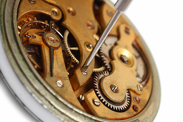 Image showing old watch repair close-up