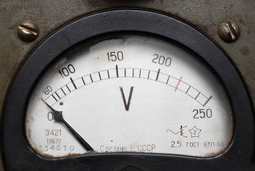 Image showing old electric voltmeter