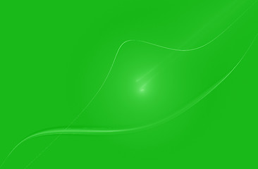 Image showing green background with waving lines