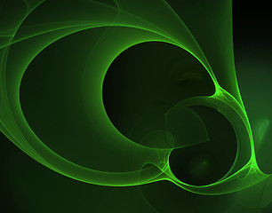 Image showing abstract black and green fractal image