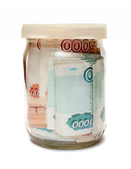 Image showing savings in jar