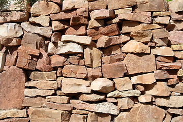 Image showing wall of rock stones