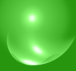 Image showing abstract green fractal image with bubble