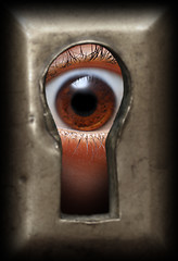 Image showing eye in keyhole