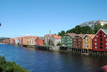 Image showing Houses in Trondhjem Norway