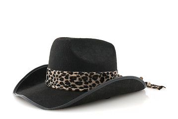 Image showing A Black cowboy hat 