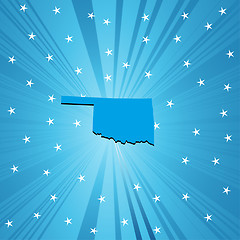 Image showing Blue Oklahoma map