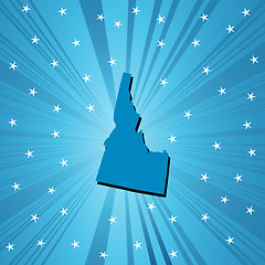 Image showing Blue Idaho map