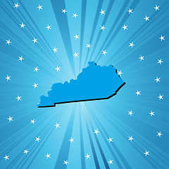 Image showing Blue Kentucky map