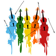 Image showing Violins background