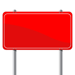 Image showing Red billboard