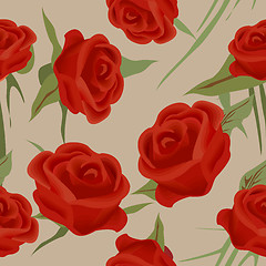 Image showing Seamless roses