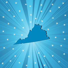 Image showing Blue Virginia map