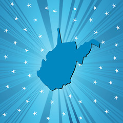 Image showing Blue West Virginia map