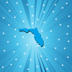 Image showing Blue map of Florida