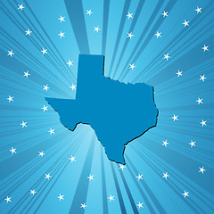 Image showing Blue Texas map