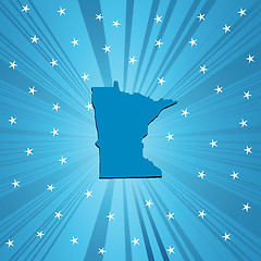 Image showing Blue Minnesota map