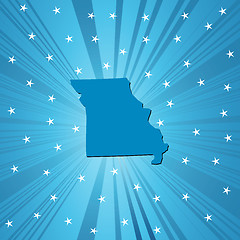 Image showing Blue Missouri map