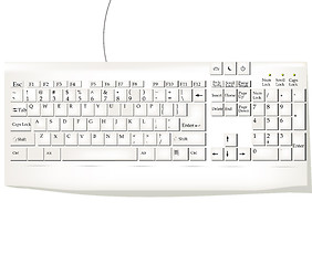 Image showing White keyboard