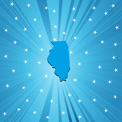 Image showing Blue map of Illinois