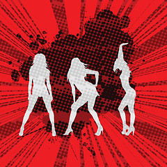 Image showing Girlss silhouettes